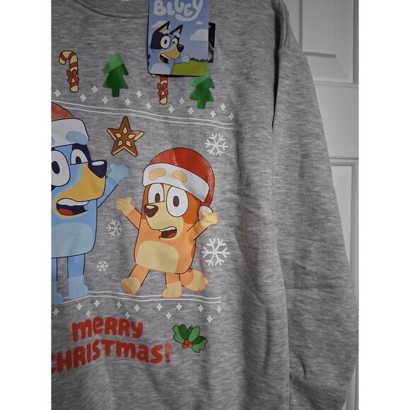 NWT Women's Christmas Shoppe Bluey Merry Christmas Sweatshirt Size L - Picture 4 of 6